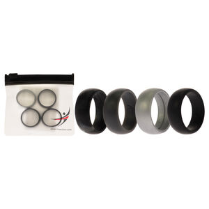 Silicone Wedding Ring - Black-Camo by ROQ for Men - 4 x 10 mm Ring